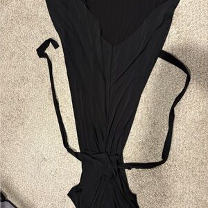 Michael Kors Black Asymmetrical Dress with Tie